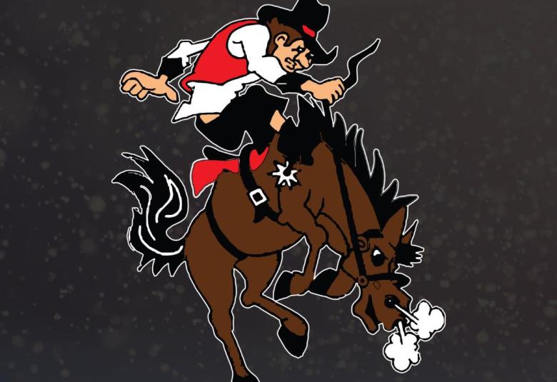 The westerner logo, a man riding a horse.