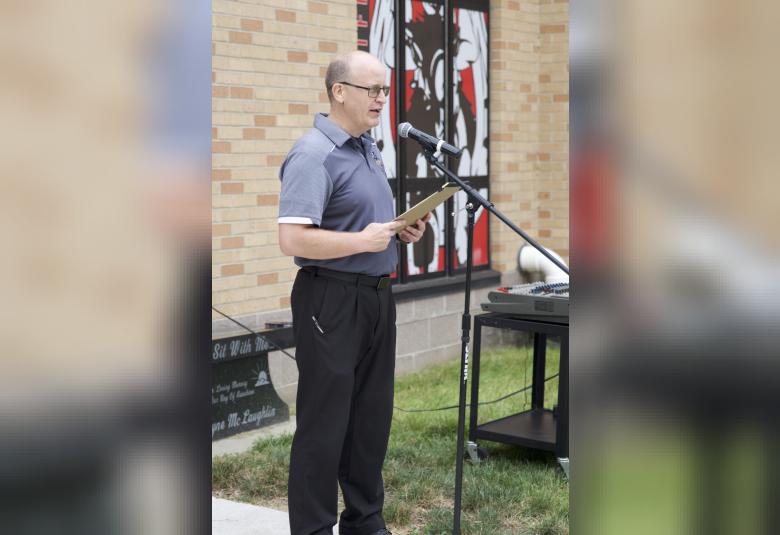 Superintendent Derek Briggs addressed those in attendance at the Friday, Aug. 22 ceremony.