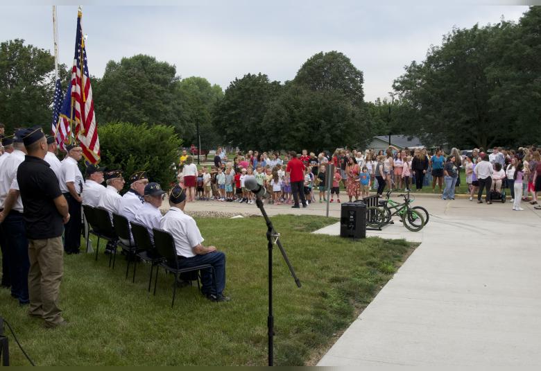 It was a picturesque morning on Friday, Aug. 22, as Akron-Westfield students headed back to the classroom for the 2025-2026 school year. As is tradition at A-W the school year began with the Flag Raising Ceremony.